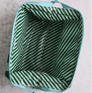 Nouvelle Trousse de Toilette de Voyage Grande Capacité Verte, Sac de Maquillage Portable en Toile avec Poignée - Product Image 4