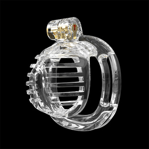 Verrou de chasteté, ceinture anti-détachement et 5 anneaux de pénis, cage de chasteté plate, bondage du pénis, jouets sexuels pour adultes BDSM pour hommes et couples - Product Image 6