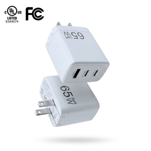 อะแดปเตอร์ชาร์จเร็ว GaN Tech PD 65W มาตรฐาน UL US รองรับ PPS ช่องเสียบ USB 1 ช่อง และ Type-C 2 ช่อง สำหรับโทรศัพท์มือถือ iPad และแท็บเล็ต - Product Image 3