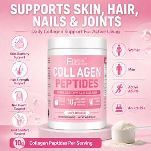 Shecome Multi Collagen Protein Powder Type I II III V X Supports Skin Hair Nails Joints Hydrolyzed Collagen Peptides Supplement - Product Image 2