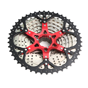 Cassette de <span class=keywords><strong>vélo</strong></span> 12 <span class=keywords><strong>vitesses</strong></span> en acier usiné CNC avec finition nickelée, 11-46 dents pour <span class=keywords><strong>roue</strong></span> <span class=keywords><strong>libre</strong></span> de VTT - Product Image 3