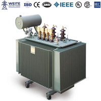 Transformateur de distribution de puissance triphasé immergé dans l'huile S11-S22, 30-5000 kVA, enroulement en cuivre, 11 kV, certifié CE, IP54, 480 V, 440 V, 60 Hz