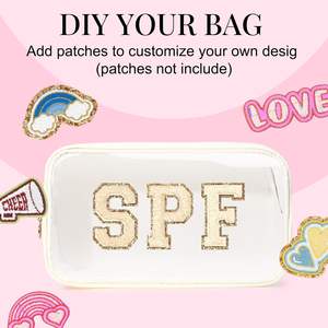 Bolsa organizadora de maquillaje de PVC transparente a la moda para mujeres y niñas, Material de PU duradero, cierre de cremallera, bolsa de cosméticos con logotipo de caramelo, monedero - Product Image 4