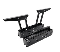 Mécanisme de table transformable escamotable avec cadre de table basse relevable automatique et amortisseur hydraulique