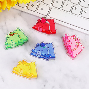 Spot Durable Double-Sided <b>Plastic</b> Clip Acrylic Cartoon Bear <b>Folder</b> Hand Account Student Test Paper PP Clip Wholesale - Product Image 3