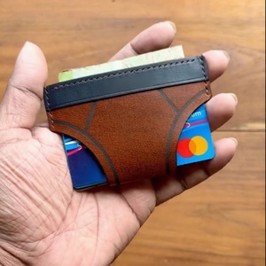 Luxury Slim Metallic Leather Business <b>Card</b> <b>Holder</b> with RFID Protection and Custom Logo in the Shape of Underwear - Product Image 1