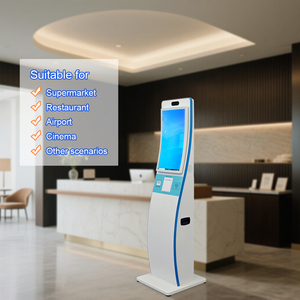 Kiosco de Autopago de 23.6 Pulgadas <span class=keywords><strong>con</strong></span> Lector de Códigos <span class=keywords><strong>QR</strong></span> y de Barras, Reconocimiento Facial, Impresora Térmica, Cámara Binocular, Sistema de Pedidos Automáticos - Product Image 3