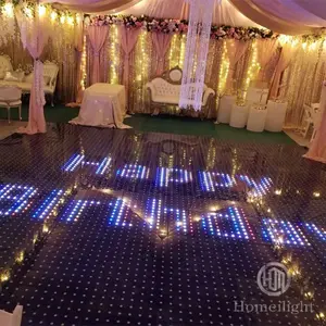 Kolay kurulum DJ LED Dancefloor 60*60cm su geçirmez Panel sahne Video düğün parti kulübü kilise için LED dans pisti ışıkları