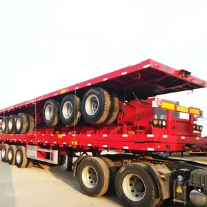 مقطورة شحن من بيركلي ثلاثية المحور 20 قدم 40 قدم 48 قدم 53 قدم حاوية مسطحة هيكل نصف مقطورة شاحنة مسطحة سعر مقطورة
