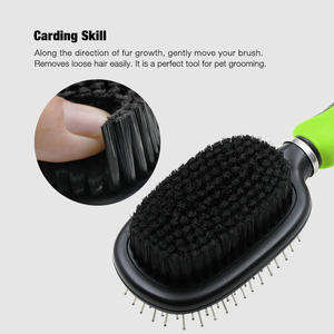 Cepillo Combinado de Doble Cara KUDI con Cerdas y Púas para el Cuidado del Pelo de Perros y Gatos - Product Image 5