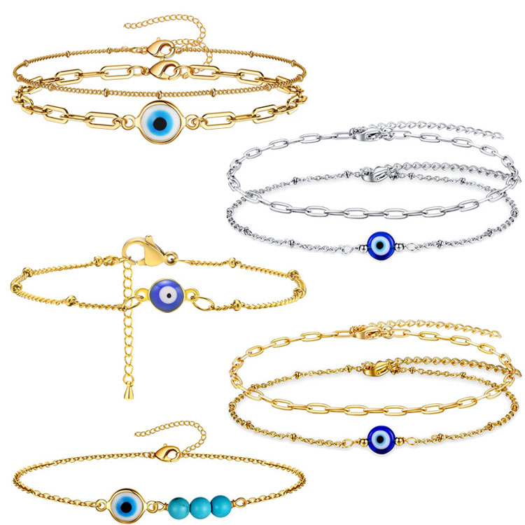 stainless steel bracelet evil eye