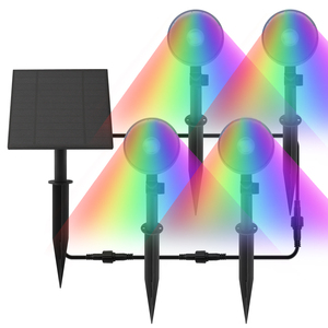 Lampes <span class=keywords><strong>de</strong></span> jardin solaires extérieures d'usine Kit 4 en 1 Conception <span class=keywords><strong>de</strong></span> boîtier étanche Projecteurs <span class=keywords><strong>de</strong></span> paysage <span class=keywords><strong>de</strong></span> haute qualité pour la décoration - Product Image 1