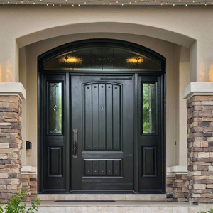 <span class=keywords><strong>Porta</strong></span> d'Ingresso Moderna in Legno Massello Bianco di Lusso <span class=keywords><strong>con</strong></span> Finestra in Vetro per Ville - Product Image 5