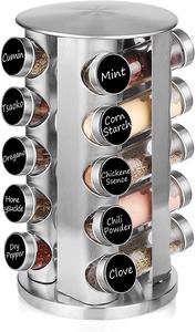 Wholesales Custom Kitchen Countertop Metal Round <b>Rotating</b> <b>Rack</b> for <b>Storage</b> 20 Spice Jars - Product Image 6