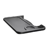 Volant de voiture 2-en-1 Plateau de salle à manger Kit intérieur pour la plupart des véhicules Table de nourriture avec assiette pour la plupart des voitures