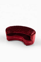 Moderne Restaurant möbel Sofa setzt Samts toff für Sofa halbrunde Kabine Sitz Nachtclub Sofa Set Lounge