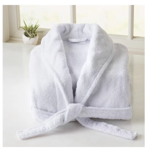 Wit Badtouw Dames Badtouw Badjas Badjas Witte Hotel Dames Slaapkleding Katoenen Lange Badstof Gewaden - Product Image 6