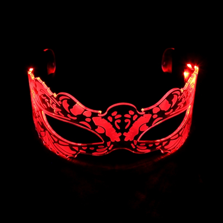 Lunettes LED Halloween Yeux Rouges Clignotants - Accessoire Lumineux Effrayant, Parfait Déguisement Bal Masqué