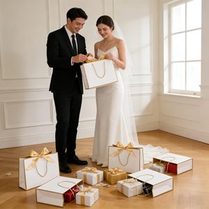 Sacs en carton blanc personnalisés de haute qualité pour les petites entreprises, adaptés à <span class=keywords><strong>la</strong></span> <span class=keywords><strong>logistique</strong></span> e-commerce, aux festivals, aux promotions et aux cadeaux - Product Image 3