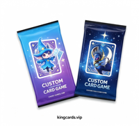 Cartes TCG en papier premium (Ae) avec estampage holographique, art personnalisé et boîte de rangement