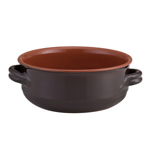 Casserole en terre cuite Ø 32 cm H 12 cm, 7,4 L, marron bicolore Vulcania - Product Image 1