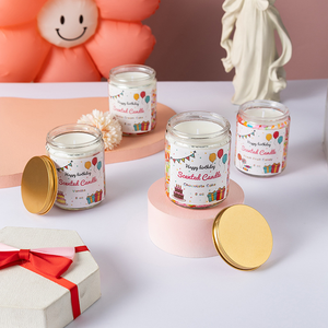 Vela Aromática Grande con Gránulos de Cera de Soya Coloridos, Regalo Creativo de Cumpleaños y Recuerdo, Decoración con Azúcar Rociado - Product Image 5