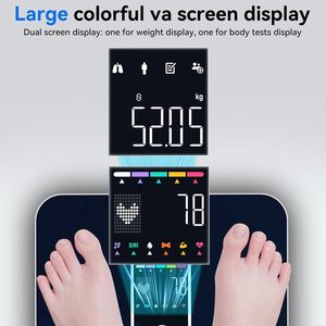 Báscula Digital Inteligente para Baño con App, Análisis <span class=keywords><strong>de</strong></span> Composición Corporal, IMC, Grasa Corporal, <span class=keywords><strong>Masa</strong></span> <span class=keywords><strong>Muscular</strong></span>, Frecuencia Cardíaca, Precisión <span class=keywords><strong>de</strong></span> 17 Núcleos - Product Image 3