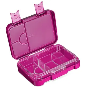 Europäisches Design Frisch haltbare Kinder Plastik Bento Lunchbox Mikrowelle 6 Fach Lunchboxen