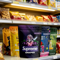 Pochette à collation imprimée numériquement – Sachet refermable personnalisé pour chocolats, biscuits et friandises variées