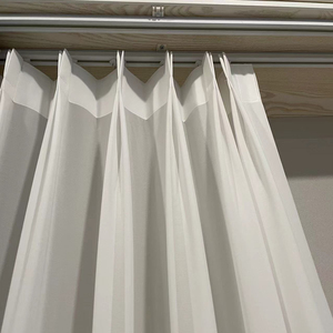 OEM設計メーカー供給強力なリップルフォールドミュートシングルおよびダブルアルミニウムカーテンレールトラック - Product Image 2