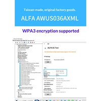Adaptateur WiFi USB ALFA AWUS036AXML MT7921AUN original, prend en charge le cryptage WPA3, 1300 Mbps pour Kali Linux, Windows 7/10/11, Ubuntu