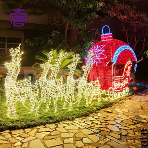 Reno Navideño Decorativo de Metal para Jardín Exterior, con Marco de Alambre, 3D, con Luces LED IP65 - Product Image 2