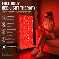 Panneau de luminothérapie LED professionnel à lumière rouge pour le corps entier, 7 longueurs d'onde, avec minuterie, variateur et fonction pulsée, pour soins de la peau, prise US