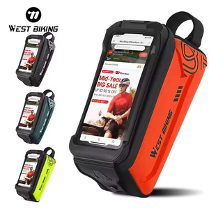 Sac de cadre de vélo imperméable WEST BIKING Factory TPU EVA, multicolores, grande capacité 2,5 L, avec écran tactile - Product Image 1