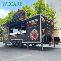 Wecare Camion de restauration mobile portable pour glaces, BBQ, café, pizzas, bar et cuisine, équipement de concession, norme UE