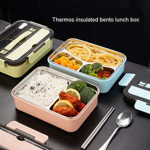 Contenitore Termico per Alimenti Personalizzato da 1,2L, 3 Scomparti, in Acciaio Inox, per Adulti/Ufficio - Product Image 1