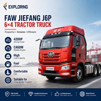 Camion tracteur FAW Jiefang J6P 6x4 420HP, poids lourd, pour le transport de marchandises sur de longues distances