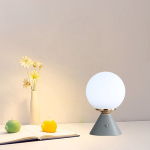 Европейская минималистичная светодиодная настольная лампа с аккумулятором, сенсорным управлением, регулируемой яркостью, 2700K, теплый белый свет, ночник для спальни и стола - Product Image 3