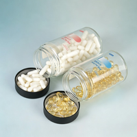 Bouteilles en verre à large ouverture personnalisées mates de 100 ml et 300 ml, emballages écologiques de qualité supérieure pour comprimés de vitamines, bocaux en verre