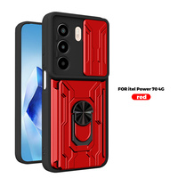 Étui de téléphone Lichicase résistant aux rayures avec support magnétique réglable pour voiture pour Itel City 200 A100C, coque arrière en PC