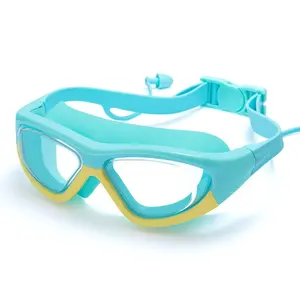 High Quality Swim Goggles Safety Anti-fog Glasses Waterproof Swimming Goggles Strap with earplugs Swimming Goggles For Kids