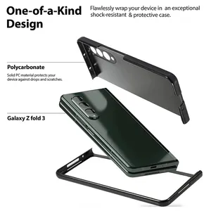 Nieuwe Collectie Pc Materiaal Siliconen Olie Vouwen Scherm Acryl Shockproof Phone Case Voor Samsung Galaxy Z Fold3 5G