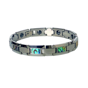 <span class=keywords><strong>Bracciale</strong></span> da Uomo in Acciaio al Tungsteno e Ceramica <span class=keywords><strong>con</strong></span> Guscio in Legno, <span class=keywords><strong>Bracciale</strong></span> alla Moda in Acciaio Inossidabile per Regalo, Matrimonio, Festa - Product Image 4