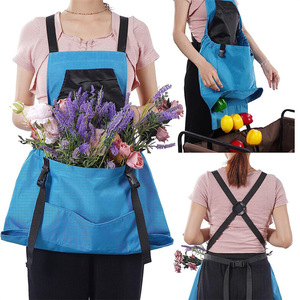 Gardening <b>Apron</b> Backpack Canvas Large Picking Bag With Quick Release Buckle For Outdoor Harvesting And Flower Collecting - Product Image 4