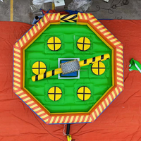 Parcours d'obstacles gonflable Wipe Out, jeu gonflable Meltdown, machine à obstacles rotatifs