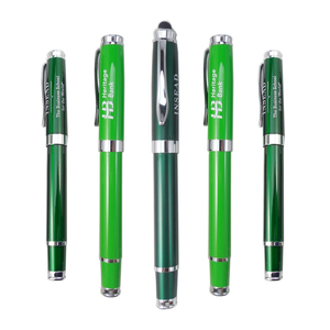 ปากกาหมึกสีเขียวสำหรับผู้บริหารแบบ2-in-1ปากกาลายเซ็นโลหะหนักและปากกาสไตลัสแบบ Capacitive สำหรับเป็นของขวัญ - Product Image 1