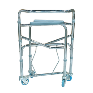 Chaise de toilette roulante réglable pour personnes âgées, chaise de <span class=keywords><strong>douche</strong></span> mobile en acier, hauteur réglable, <span class=keywords><strong>aide</strong></span> à la salle de bain - Product Image 6