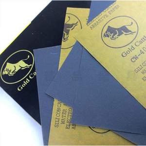 Papier abrasif résistant à l'eau en carbure de silicium Gold Cattle CW 40, base papier bleu, pour le ponçage et le polissage - Product Image 1