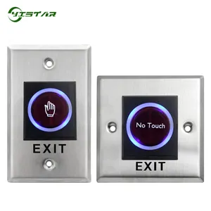 12V Exit Button Stainless Steel No Touch Infrared Sensor Exit Button Access Control Door Exit Push Button