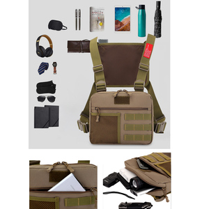 Qxmoving biểu tượng tùy chỉnh Vai Ba lô chiến thuật ngoài trời Túi đi bộ đường dài cắm trại <span class=keywords><strong>Sling</strong></span> ngực Rig túi cho nam giới - Product Image 2